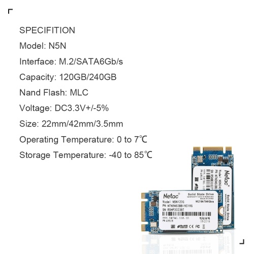 NETAC N5N (NT01N5N-128-N4X) 128GB M.2 Sata SSD
